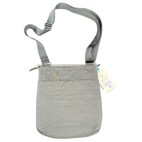 Baggallini Comrade 3-Zip Crossbody Bag Gray Lightweight Adjustable Strap - Picture 2 of 12